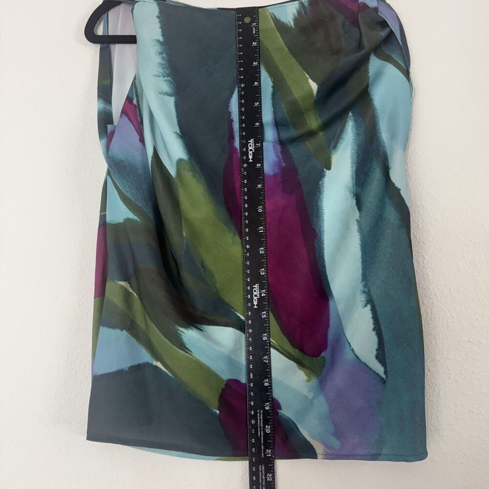 Banana Republic Twist Shoulder Blouse Top Teal Artsy Sleeveless Small Workwear - Picture 4 of 7